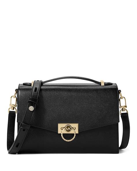 michael kors hendrix medium leather messenger bag|Hendrix Medium Studded Leather Messenger Bag – Michael .